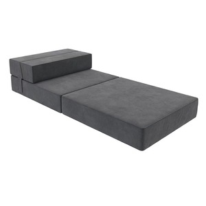 Nuevo Sofá Cama Individual Plegable, Desmontable, Relleno de Esponja, con Tela Tipo Bean Bag, Respaldo Reclinable, para Apartamentos y Hoteles - Product Image 6