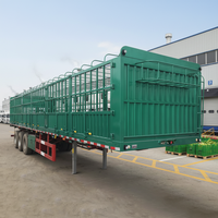 Semi-remorques à plateau plat en acier personnalisables de 60 tonnes, marque JINFENG, 12R22.5, 2 à 5 essieux, robustes, avec train de roulement, pour le transport de bétail et de sucre
