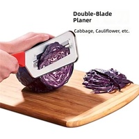 Éplucheur de légumes en acier inoxydable, couteau à chou et canne à sucre, trancheur, râpe, hachoir, déchiqueteur, coupe-oignon, râpe à choucroute et à coleslaw