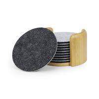 Sets de table ronds en feutre antidérapants, résistants à la chaleur, écologiques, épaisseur 3 mm, protection fiable de la table pour les boissons chaudes et froides