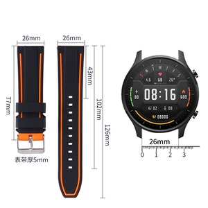 Bracelets de montre en silicone à dégagement rapide avec logo personnalisé, réglables 20mm 22mm 24mm 26mm, bracelets de montre en caoutchouc pour MoonSwatch - Product Image 2