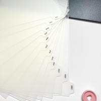 Séparateurs de pages en plastique A5 à feuilles mobiles, en PP dépoli, 6 trous, avec index 12 mois pour documents décoratifs