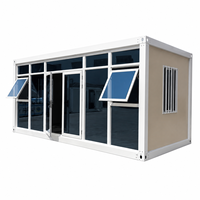 Maison préfabriquée en verre au design moderne, montage rapide, maison modulaire, cabane portable pour bureau, salle d'exposition, studio