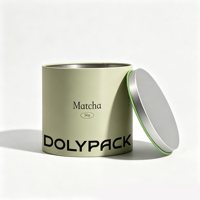 Boîte à thé matcha personnalisée avec illustration sur mesure, contenant en métal avec couvercle hermétique pour produits de thé vert en marque privée
