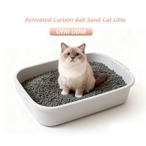 Litière pour chat en charbon actif Manxiaomeng Grey Quick Agglomerate Eco-Friendly Clean Anti-Allergenic Odor Removal Activated Carbon Ball <span class=keywords><strong>Sand</strong></span> Cat Litter 1kg 99% - Product Image 1