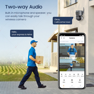 Caméra <span class=keywords><strong>de</strong></span> vidéosurveillance intelligente Wifi panoramique 4MP <span class=keywords><strong>2022</strong></span>, <span class=keywords><strong>Surveillance</strong></span> <span class=keywords><strong>de</strong></span> sécurité sans fil, double écran, liaison d'alarme, caméra PTZ Wifi - Product Image 6