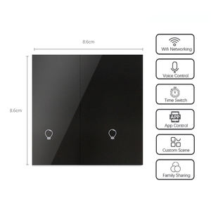 <span class=keywords><strong>Tuya</strong></span> Smart Switch Zigbee Smart Switch pour la domotique Zigbee Home Switch Custom 2 Gang Zigbee Modules - Product Image 2