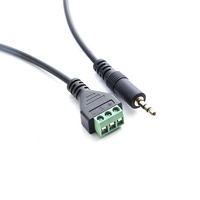 Adaptateur de câble convertisseur audio pour casque, prise mâle stéréo 3,5 mm vers AV 3 broches à vis, sans soudure