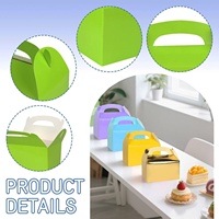 Boîte d'emballage de dessert de luxe pour pâtisserie sucrée avec poignée colorée personnalisable vente en gros