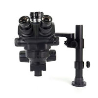Microscope stéréo universel à bras articulé métallique 7-50X pour réparation mobile et PCB, microscopio trinoculaire avec support en caoutchouc