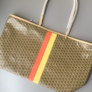 Sac fourre-tout grande capacité en toile de cuir de vachette avec motif jacquard tissé, forme ronde, usage quotidien - Product Image 3