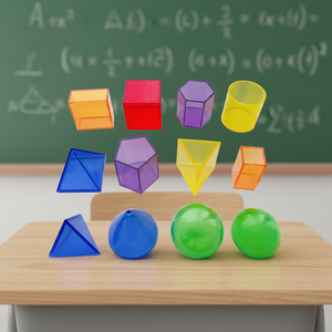 Juguetes Geométricos 3D de Plástico Sólido en Forma de 12 Figuras, Juguetes Educativos Matemáticos Desmontables para Ciencias y Matemáticas - Product Image 5