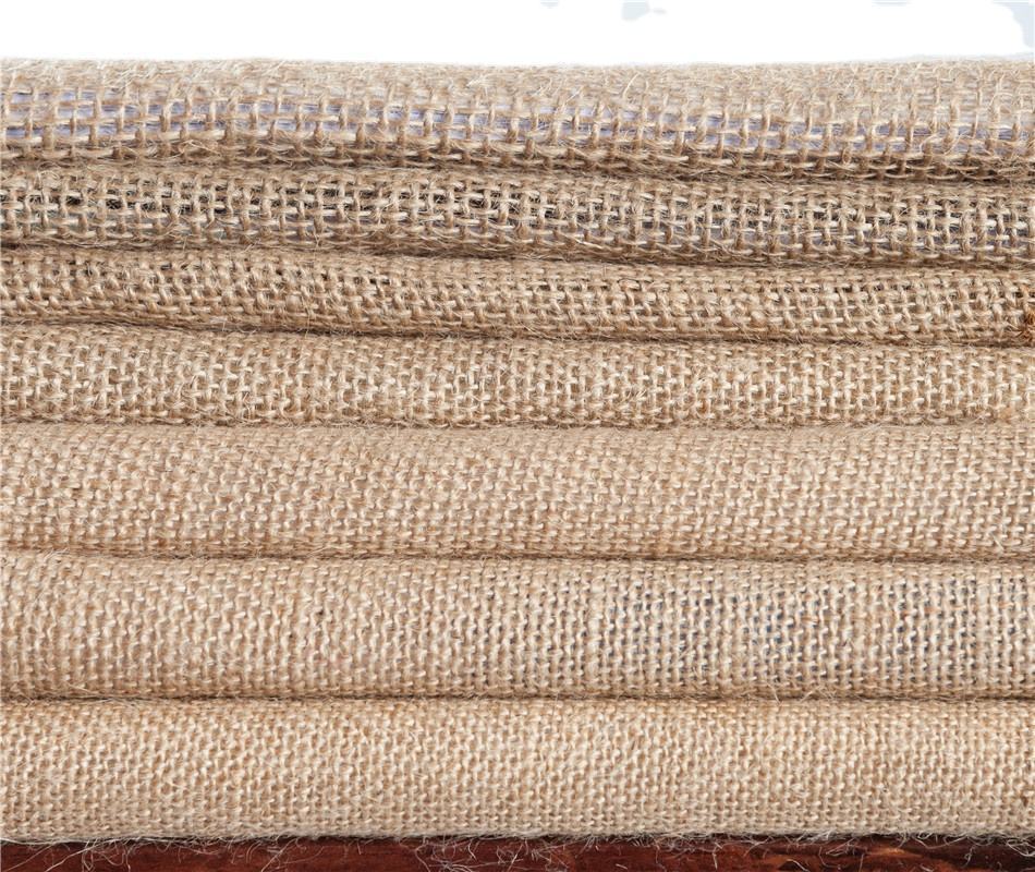 Natural Strong Durable Decoration Bag Jute Sack Cloth Fabric Hemp Fabric