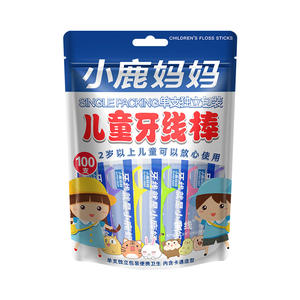 Little Deer Mommy Palillos de Hilo Dental para Niños, Empaquetados Individualmente, Palillos de Hilo Dental Finos y Suaves, Palillos de Dientes de Plástico - Product Image 1