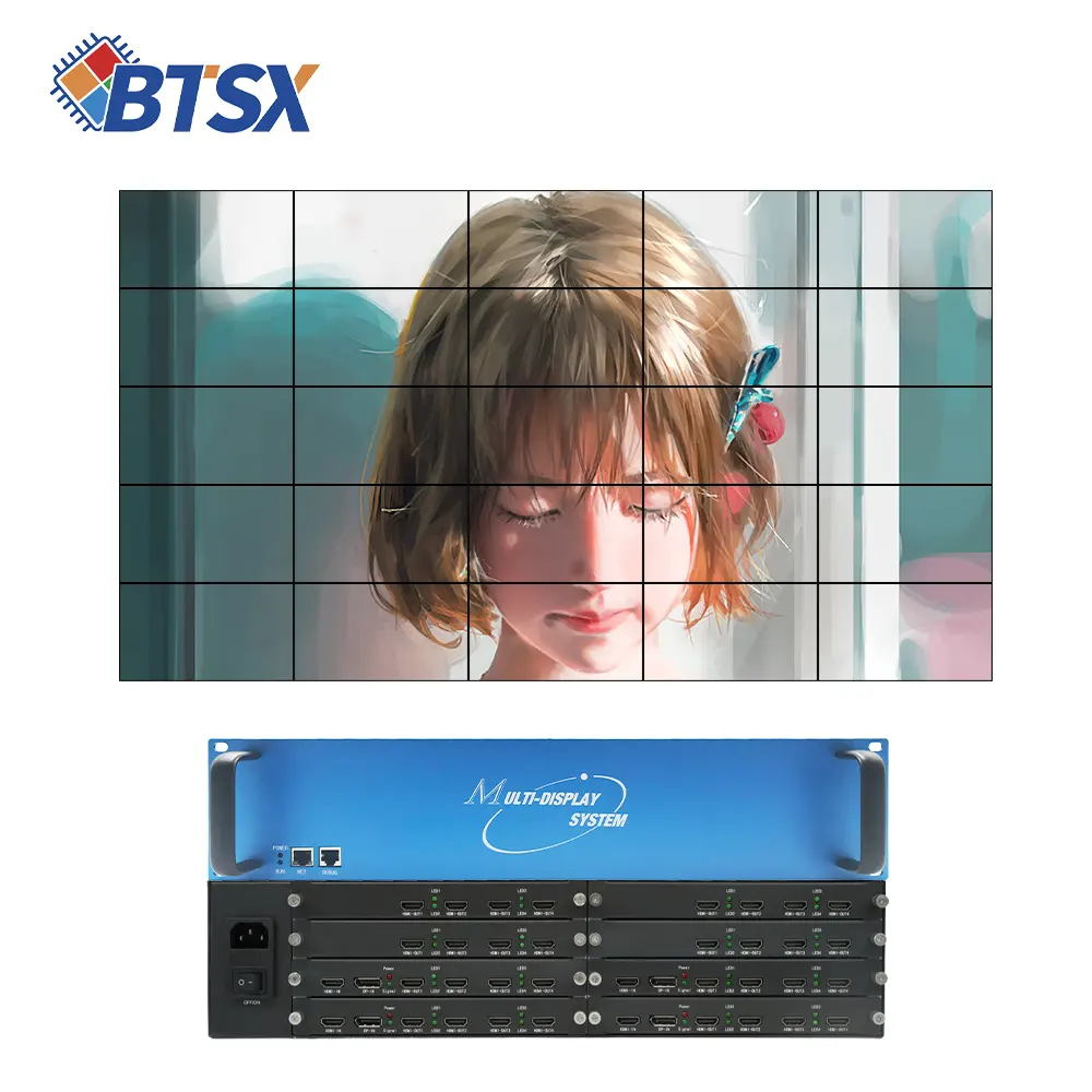 Anpassbar 4 Eingang 32 Ausgang 8K 4x8 7x4 3x5 11x2 Punkt-zu-Punkt-LED-Video prozessor