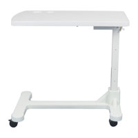 Accessoire de mobilier d'hôpital de table de chevet de support hydraulique Hi-Low réglable pour l'utilisation au-dessus du lit