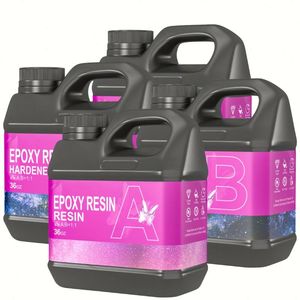 Kit de Resina Epoxi 1:1 de 72 oz*2, Resina Epoxi Transparente de Nueva Fórmula, Resistente, Sin Burbujas, Anti-Amarilleamiento, Adhesivos de Resina para Arte - Product Image 1