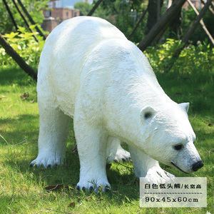 Statue d'<span class=keywords><strong>ours</strong></span> polaire adulte couché en résine blanche grandeur nature, sculptures d'<span class=keywords><strong>ours</strong></span> géantes réalistes, objets de collection personnalisés - Product Image 6