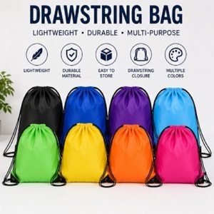 Bulk Corporate Swag <b>Drawstring</b> <b>Bags</b> Custom Branded Cinch Totes Personalized Event Giveaways Blank Promo Sport Packs Wholesale - Product Image 1