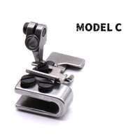 Surjeteuse à 4 fils avec accessoire double plisseur pour un plissage uniforme sur le tissu supérieur et inférieur, compatible avec Brother/Singer/Juki