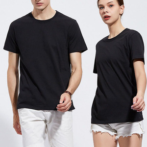 Sản Xuất Chất Lượng Cao Thiết Kế Mens Trống Camisas 100% Cotton Áo Thun In Ấn Tùy Chỉnh Đồng Bằng T-Shirt Logo In Đen T Áo Sơ Mi - Product Image 2