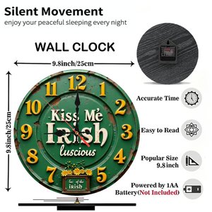 Round Wooden Wall <b>Clock</b> 25x25Cm Silent Quartz Design Home Modern Interior Decoration <b>Clock</b> - Product Image 2