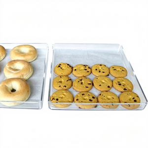 Tủ trưng bày bánh ngọt bằng acrylic trong suốt, để bàn, có cửa mở, dùng để trưng bày bánh mì, bánh rán và các món tráng miệng - Product Image 6