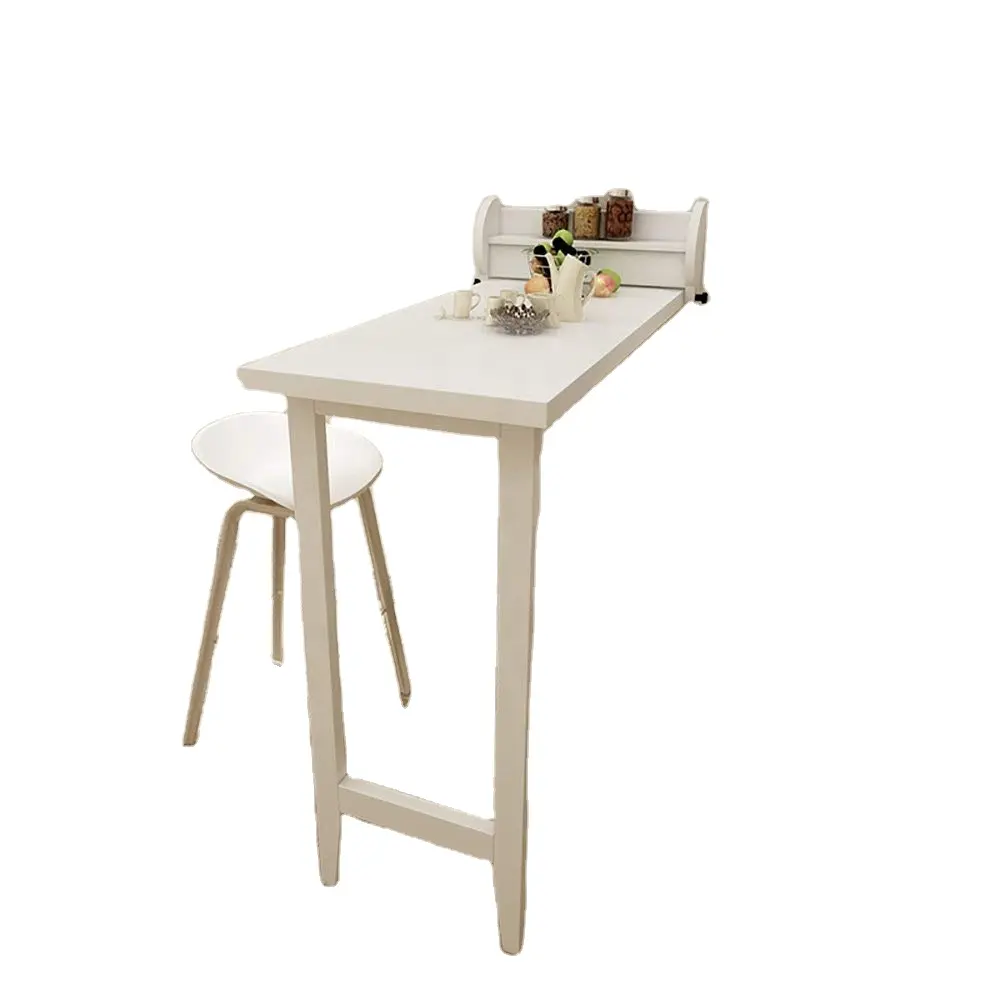 muti-funtion Folding down Wall table Hanging Kitchen Dining Table Wall Mounted lift Dining Table White