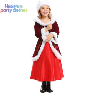 Disfraz de Santa Claus para Niñas, Sexy, Manga Larga, Color Rojo, con Falda y Sombrero, para Navidad, Marca HESPER - Product Image 2