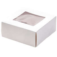 Boîte à gâteau de mariage en carton blanc personnalisée en gros avec fenêtre, emballage de boulangerie haut de gamme