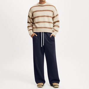 <strong>Men's</strong> Essentials Big &amp; Tall Heavyweight <strong>Fleece</strong> Lined Straight High Waist Cotton Blend Baggy Wide Leg Track <strong>Pants</strong> with Pockets - Product Image 2