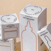 Boîte cosmétique en papier blanc personnalisée écologique, boîte d'emballage pour vernis à ongles, boîte pour nettoyant visage, poudre libre, blush, crème pour les yeux, carton