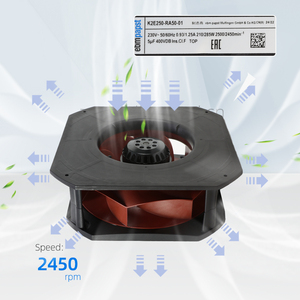 Ventilateur axial de refroidissement pour armoire d'onduleur ebmpapst K2E250-RA50-01 300*300*109mm 30cm 230V AC 285W 2450RPM à roulement à billes - Product Image 3