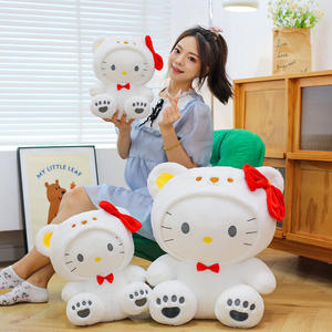 Peluche Personalizzato a Forma di Orsetto Bianco Cartone Animato, Morbidissimo, in Cotone PP, per Bambine e Bambini, Ideale come Cuscino o Regalo per Macchine Artiglio - Product Image 2