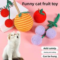Griffoir pour chat en forme de fruits (Fraise, Orange, Ananas) et structure d'escalade pour chat de petite taille, durable et résistant aux morsures, pour chatons et animaux de compagnie