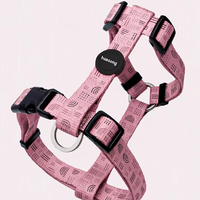Harnais pour chien en nylon imprimé de type H, réglable, avec double anneau en D, anti-traction, gilet pour chien, logo personnalisé OEM