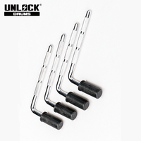 UNLOCK Bielle en métal en forme de L Support de bras de serrage de tambour électronique pour pédale de coup de pied et instruments de percussion