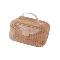 Nouvelles trousses de maquillage colorées et mignonnes en forme de maison, grande capacité, en polyester durable, avec fermeture éclair, sacs à cosmétiques portables pour femmes