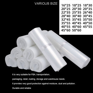 Sacs en plastique transparents en PE refermables autocollants pour supermarchés, expositions, vêtements, emballage et expédition, 100 microns - Product Image 2