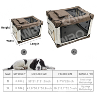 Cage à chien portable, grande, à parois souples, pliable, pour le transport d'animaux de compagnie, pour coffre de SUV et camping
