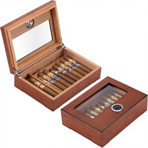 The Executive Glass-Top Humidor Chest