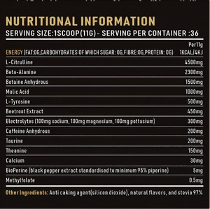 Poudre pré-entraînement à prix avantageux avec créatine monohydrate pour le sport et le soutien énergétique, usage adulte - Product Image 4