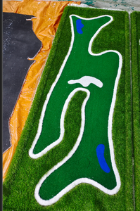 फैक्टरी पोर्टेबल मिनी गोल्फ कोर्स फोल्डिंग ग्रीन मैट चीपिंग अभ्यास कस्टम गोल्फ का उपयोग करें ग्रीन - Product Image 5