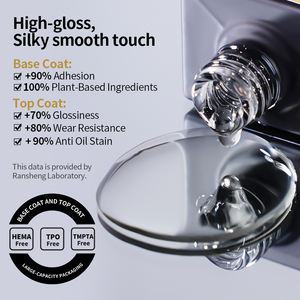 Suministros para Fábrica de Uñas RS, Base y Capa Superior de Gel al por Mayor, Recarga de 250 ml, Capa Superior de Larga Duración y Alto Brillo, Esmalte de Gel para Uñas sin Limpieza - Product Image 3