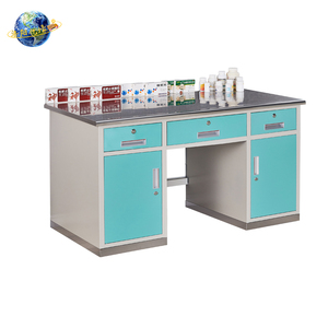 Moderno Armadietto Medico dal Design Semplice con Tre Cassetti per Clinica Odontoiatrica, Scrivania Smaltimento Rifiuti in Acciaio/Metallo per Cliniche Dentali - Product Image 4