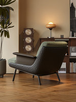 Fauteuil simple en PU de style italien, fauteuil de designer, fauteuil de lecture, salon minimaliste
