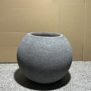 Pots de fleurs ronds en fibre de verre faits à la main, style nordique simple, grands, pour l'intérieur et l'extérieur, écologiques, pour centres commerciaux et cafés - Product Image 6