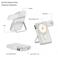 Base de Carga Inalámbrica Magnética Plegable de 35W PD con Carga Rápida Bidireccional, Alta Capacidad de 10000mAh, Mini Portátil para Reloj