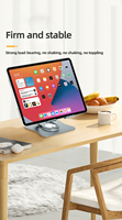Meilleure vente support réglable de haute qualité pour tablette PC en alliage d'aluminium support pliable portable à rotation de 360 degrés matériau en silicone