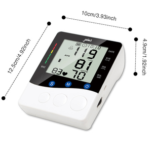 Tensiomètre médical à affichage numérique, <span class=keywords><strong>90</strong></span> groupes de mémoire, électronique LCD, moniteur de tension artérielle continu, en plastique - Product Image 6